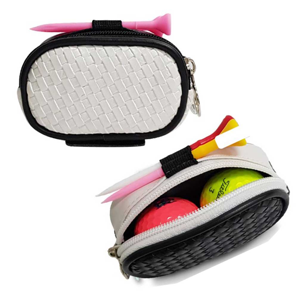 블랙&amp;화이트 골프볼파우치 공주머니 가방 휴대편한 골프선물